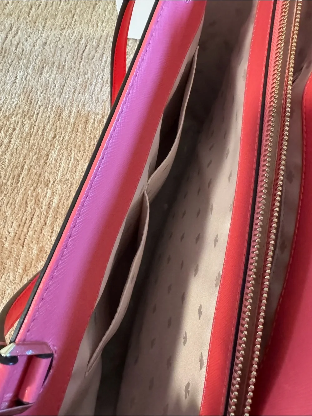 kate spade New York Pink Saffiano Leather Tote